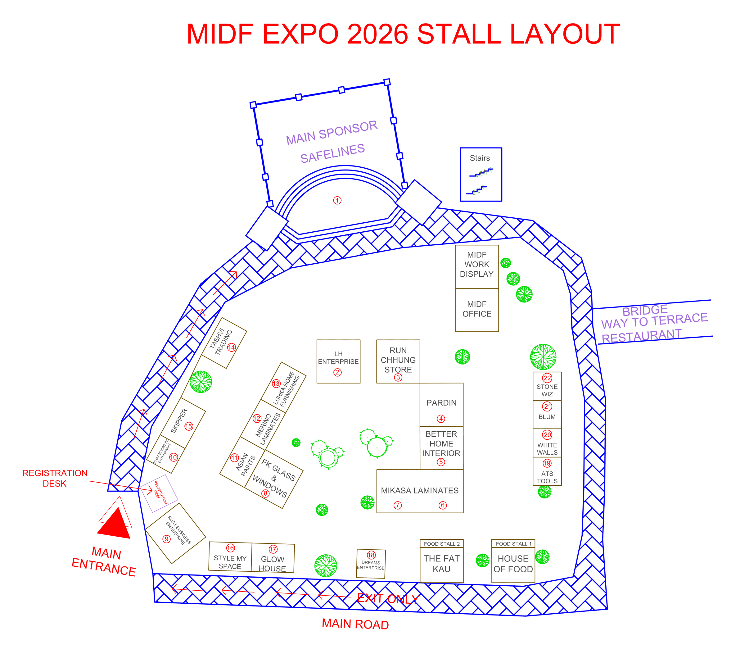 MIDF Expo 2026 stall layout at Aijal Club Park